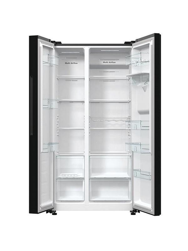 Fridgemaster MS91547BFE Total No Frost American Fridge Freezer with Non-Plumbed Water Dispenser - Black - E Rated - Image 3